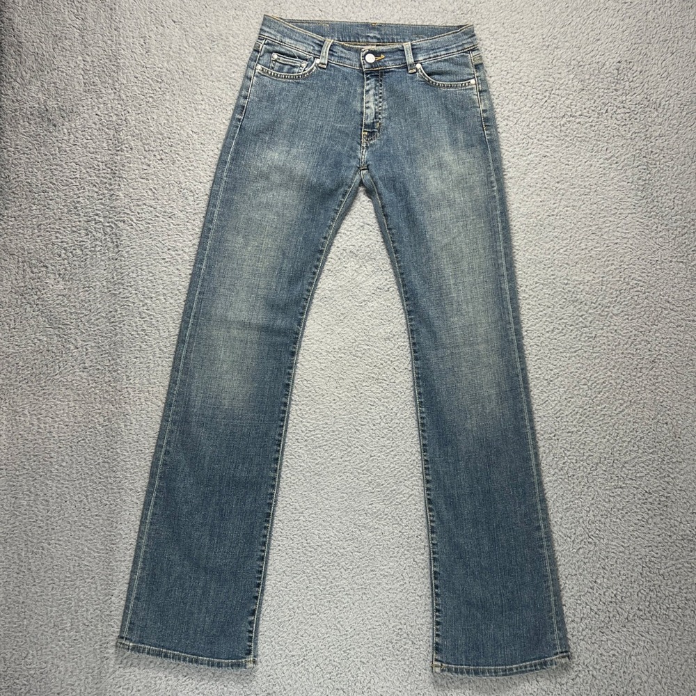 Lacoste Jeans Women Size‎ 6 Blue Low Rise Bootcut Double Stone Used Vintage NWT